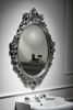 Sapho DESNA oválné zrcadlo ve vyřezávaném rámu, 80x100cm, stříbrná IN344