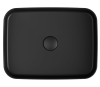 Isvea INFINITY RECTANGLE keramické umyvadlo na desku, 50x36cm, černá mat 10NF65050-2N