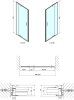 Polysan EASY sprchové dveře otočné 880-1020mm, sklo Brick EL1738