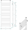 Sapho METRO otopné těleso 600x1510 mm, černá mat IR420TB