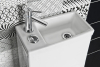 Aqualine HYGIE WC kombi s umývátkem, zadní/spodní odpad, bílá PB104W