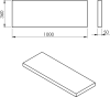 Sapho AVICE deska pod umyvadlo 100x36cm, tl.5cm, dub tmavý AV10611