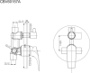 Mereo Sprchová podomítková baterie s trojcestným přepínačem, Eve, Mbox, kulatý kryt, chrom CBV60157A