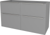 Mereo Mailo, koupelnová skříňka 121 cm, chrom madlo, Multidecor, Šedý Supermat CN593SSEDA
