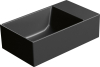 GSI KUBE X keramické umývátko 40x23cm, bez otvoru, pravé/levé, černá mat 9484026