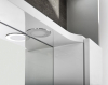 Sapho PULSE galerka s LED osvětlením, 75x80x17cm, pravá, bílá/antracit PU078-3034