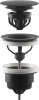 Omp Tea Umyvadlová výpust 5/4“, click-clack, velká zátka, 10-45mm, černá mat 7532.310.5X