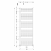 Aqualine DIRECT otopné těleso se středovým připojením, 600x1680mm, 1013 W, bílá ELM66T