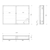 Sapho LINEX galerka s LED osvětlením, 100x70x15cm, jilm bardini LX100-0013