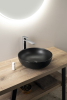Sapho RONDANE keramické umyvadlo na desku Ø 41cm, černá mat AR435B