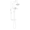 Aqualine LIGA sprchový sloup s termostatickou baterií, chrom SL533