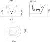 GSI KUBE X bidet závěsný 36x50cm, bílá mat 9464109