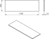 Sapho PLATO deska Rockstone 1500x24x500mm, bílá mat PL150-0101