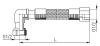 Novaservis Plynová připojovací hadice s kolínkem 1/2" MM-0,75m WGK0750