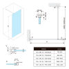 Bruckner SPITZA sprchová zástěna WALK-IN, 900mm, čiré sklo 750.090.1