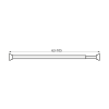 Aqualine Teleskopická rozpěrná tyč 63-105cm, bílá 4051