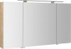 Sapho MIRRÓ galerka s LED osvětlením, 3x dvířka, 120x70x16cm, dub alabama MC121-0022