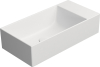 GSI KUBE X keramické umývátko 50x25cm, broušená spodní hrana, bez otvoru, pravé/levé, bílá mat 94869009