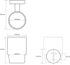 Sapho X-ROUND WHITE sklenka, mléčné sklo, bílá mat XR903W