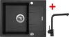 Granitový dřez Sinks LINEA 600 XC Metalblack + Elka černá matná G1974XC