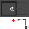 Granitový dřez Sinks INFINITY 860 NANO Nanoblack+MIX 3 P GR IN860N6MI3PGRN6