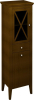 Sapho CROSS skříňka vysoká s prádelním košem 49x170x39cm, levá, mahagon CR016
