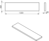 Sapho AVICE deska pod umyvadlo 150x36cm, tl.5cm, dub Rover AV1564