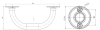 Aqualine WHITE LINE madlo k vaně 20cm výška pouze 8cm, bílá 8005