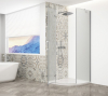 Gelco TRINITY CHROME čtvrtkruhový sprchový kout 900x900mm, matné sklo, levé GT6590ML-CH
