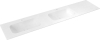 Sapho ARUBA dvojumyvadlo, Rockstone, 220x51, 5cm, levé, bílá mat AR220-B2L