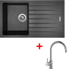 Granitový dřez Sinks PERFECTO 860 Metalblack + Vitalia G13474