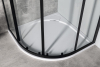 Gelco SIGMA SIMPLY BLACK čtvrtkruhová sprchová zástěna 1000x1000 mm, R550, čiré sklo GS5510B