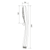 Sapho Ruční masážní sprcha, 4 režimy sprchování, silikon trysky, průměr 101mm, ABS/černá mat 1204-02B