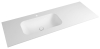 Sapho ARUBA umyvadlo, Rockstone, 180x51, 5cm, levé, bílá mat AR180-B1L