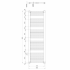 Aqualine DIRECT otopné těleso s bočním připojením 450x1680 mm, bílá ILR64T
