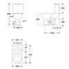Bruckner DARIO WC kombi, Rimless, spodní/zadní odpad, bílá 201.431.4