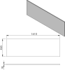 Sapho CIRASA deska DTDL 141, 1x1, 8x46, 5cm, bílá lesk CR141-3030