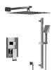 Sapho CUBEMIX podomítkový sprchový set s pákovou baterií, 2 výstupy, posuvný držák sprchy, chrom CM042-02