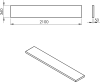 Sapho AVICE deska pod umyvadlo 210x36cm, tl.5cm, dub Rover AV2164