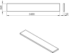 Sapho AVICE deska pod umyvadlo 240x36cm, tl.5cm, cement AV2467