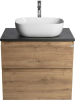 Aqualine ALTAIR skříňka s deskou 68 cm, dub emporio/antracit břidlice AI370-02