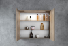 Aqualine KAWA STRIP galerka s LED osvětlením 80x70x22cm, dub emporio WGL38S