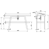 Sapho TWIGA umyvadlový stolek 130x72x50 cm, černá mat/dub Rover VC453-130-4