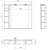 Aqualine KORIN zrcadlo s LED osvětlením a policemi 80x70x12cm KO350