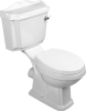 Aqualine ANTIK WC kombi, retro, spodní/zadní odpad, bílá AK107-01