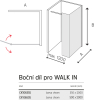 Mereo Boční díl pro WALK IN, Novea, 50 x  200 cm, chrom ALU, sklo Čiré CK10650S