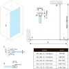 Bruckner SPITZA sprchová zástěna WALK-IN, 1200mm, matné sklo 750.122.1