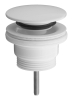 Bruckner Umyvadlová výpust 5/4“, click-clack, velká zátka, 4-45mm, ABS/bílá 151.308.0