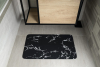 Aqualine Koupelnová předložka 50x80cm, absorpční, černá/mramor PCD011