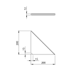 Sapho ABELINE rohová police rockstone 200x200mm, bílá mat AE200-0101